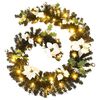 vidaXL Christmas Garland with LED Lights Black 2,7 m PVC