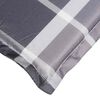 vidaXL Sun Lounger Cushion Grey Check Pattern 186x58x4cm Oxford Fabric
