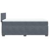 vidaXL Box Spring Bed with Mattress Dark Grey King Single Fabric