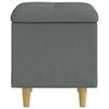 vidaXL Storage Ottoman with Cushion Dark Grey 40 x 40 x 45 cm Fabric