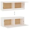 vidaXL TV Cabinets 2 pcs White Solid Wood Pine