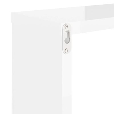 vidaXL Wall Cube Shelves 2 pcs High Gloss White 30x15x30 cm