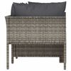 vidaXL 4 Piece Garden Lounge Set with Cushions Grey Poly Rattan