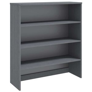 vidaXL Top for Highboard"HAMAR" Dark Grey 90x30x100cm Solid Wood Pine