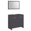 vidaXL Bathroom Furniture Set | Grey | Engineered Wood | Standard