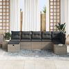 vidaXL Sofa Set with Cushion 7 pcs Poly Rattan