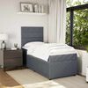 vidaXL Box Spring Bed with Mattress Dark Grey King Single Velvet