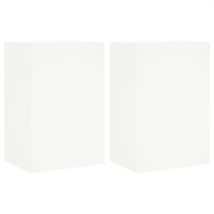 vidaXL TV Wall Cabinets 2 pcs White 40.5x30x60 cm Engineered Wood