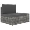 vidaXL 8 Piece Garden Lounge Set Poly Rattan Grey