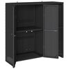 vidaXL Storage Cabinet with Storage Black 100 x 36 x 102 cm Rattan
