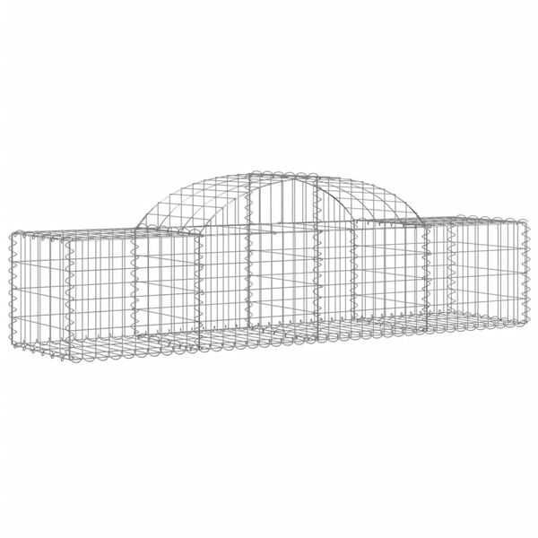 vidaXL Arched Gabion Baskets 3 pcs 200x50x40/60 cm Galvanised Iron
