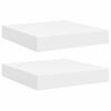 vidaXL Floating Wall Shelves 2 pcs White 23x23.5x3.8 cm MDF