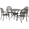 vidaXL 5 Piece Garden Dining Set Bronze Cast Aluminium