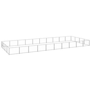 vidaXL Dog Kennel Silver 40 m&sup2; Steel