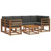 vidaXL Outdoor Sofa Set 7 pcs Natural and Anthracite