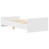 vidaXL Bed Frame without Mattress White 90x190 cm Single Engineered Wood