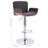 vidaXL Bar Stool Grey Fabric