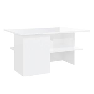 vidaXL Coffee Table High Gloss White 90x60x46,5 cm Engineered Wood