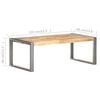 vidaXL Coffee Table 110x60x40 cm Rough Mango Wood
