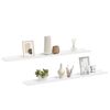 vidaXL Wall Shelves 2 pcs High Gloss White 100x9x3 cm