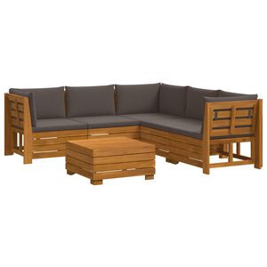 vidaXL 6 pcs Outdoor Sofa Set Solid Acacia Wood Brown