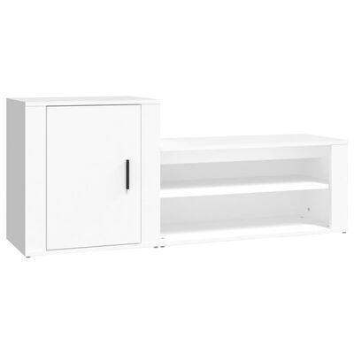 vidaXL Shoe Cabinet White 130x35x54 cm Engineered Wood