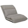 vidaXL Folding Floor Chair Light Grey Microfibre