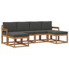 vidaXL Outdoor Sofa Set 6 pcs Natural and Anthracite