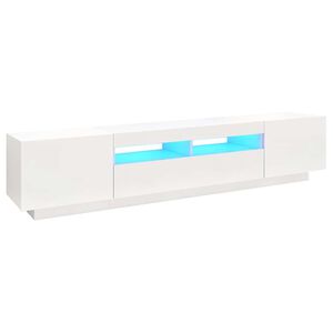 vidaXL Large Modern White TV Cabinet | Engineered Wood | Big | TV Cabinet
