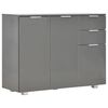 vidaXL Sideboard | High Gloss Grey | Tough Engineered wood | Medium | Sideboard