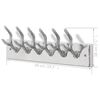 vidaXL Wardrobe Coat Hooks 4 pcs Silver Aluminium