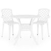 vidaXL 3 Piece Bistro Set Cast Aluminium White