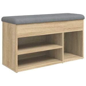 vidaXL Shoe Bench Sonoma Oak 82x32x45.5 cm Engineered Wood