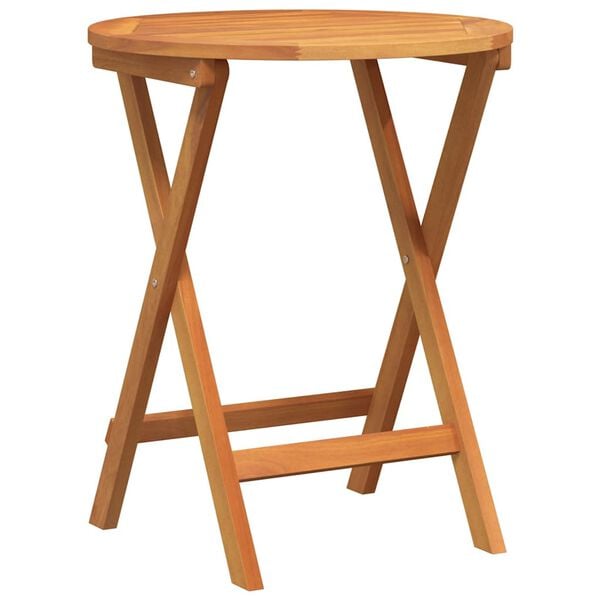 vidaXL Garden Table Folding Natural 60 x 60 x 72 cm Solid Acacia Wood
