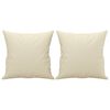 vidaXL 3 Piece Sofa Set with Pillows Cream Faux Leather