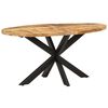 vidaXL Dining Table 160x90x75 cm Rough Mango Wood
