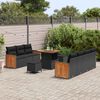 vidaXL Garden Sofa Set with Cushion with Storage Manual 10 pcs Black