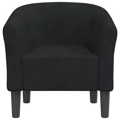 vidaXL Tub Chair Black Velvet