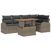 vidaXL Garden Sofa Set 6 pcs Grey Poly rattan