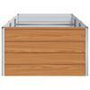 vidaXL Garden Raised Bed 240x80x45 cm Galvanized Steel Silver