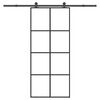 vidaXL Sliding Door with Hardware Set 90x205 cm ESG Glass&Aluminium