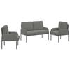 vidaXL Sofa Sets with Cushion 3 pcs Dark Grey 115 x 56 x 80 cm Plywood