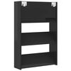 vidaXL Wall Shoe Cabinets 2 pcs High Gloss Black 60x18x90cm Engineered Wood