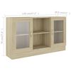 vidaXL Vitrine Cabinet Sonoma Oak 120x30.5x70 cm Engineered Wood