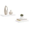 vidaXL Floating Wall Shelves 2 pcs High Gloss White 40x23x3.8 cm MDF