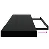 vidaXL Floating Wall Shelf High Gloss Black 80x23.5x3.8 cm MDF