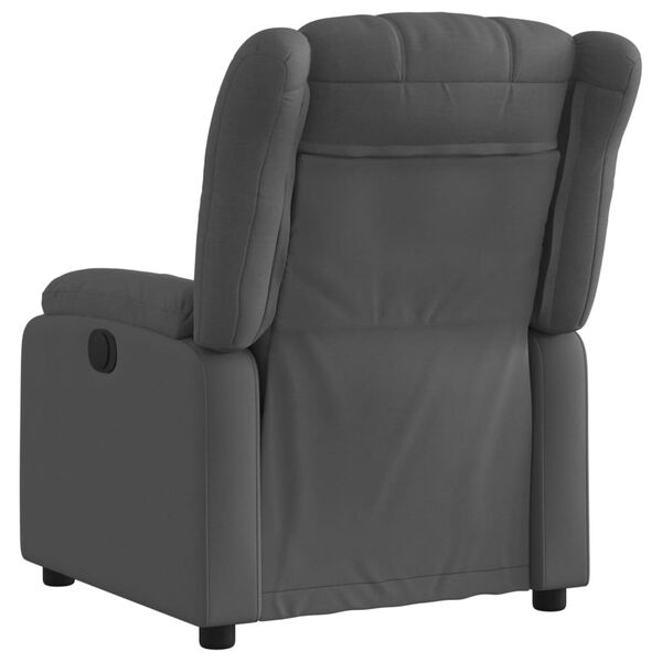 vidaXL Recliner Chair Dark Grey Fabric