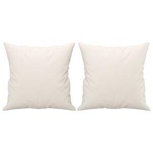 vidaXL Throw Pillows 2 pcs Cream 40x40 cm Faux Leather