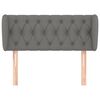vidaXL Headboard with Ears Dark Grey 103 cm Fabric