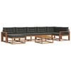 vidaXL Outdoor Sofa Set with Cushion 8 pcs Natural and Anthracite